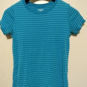 Lands End blue on blue strip top